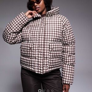 Threadbare Gingham Women's Puffer Jacket
